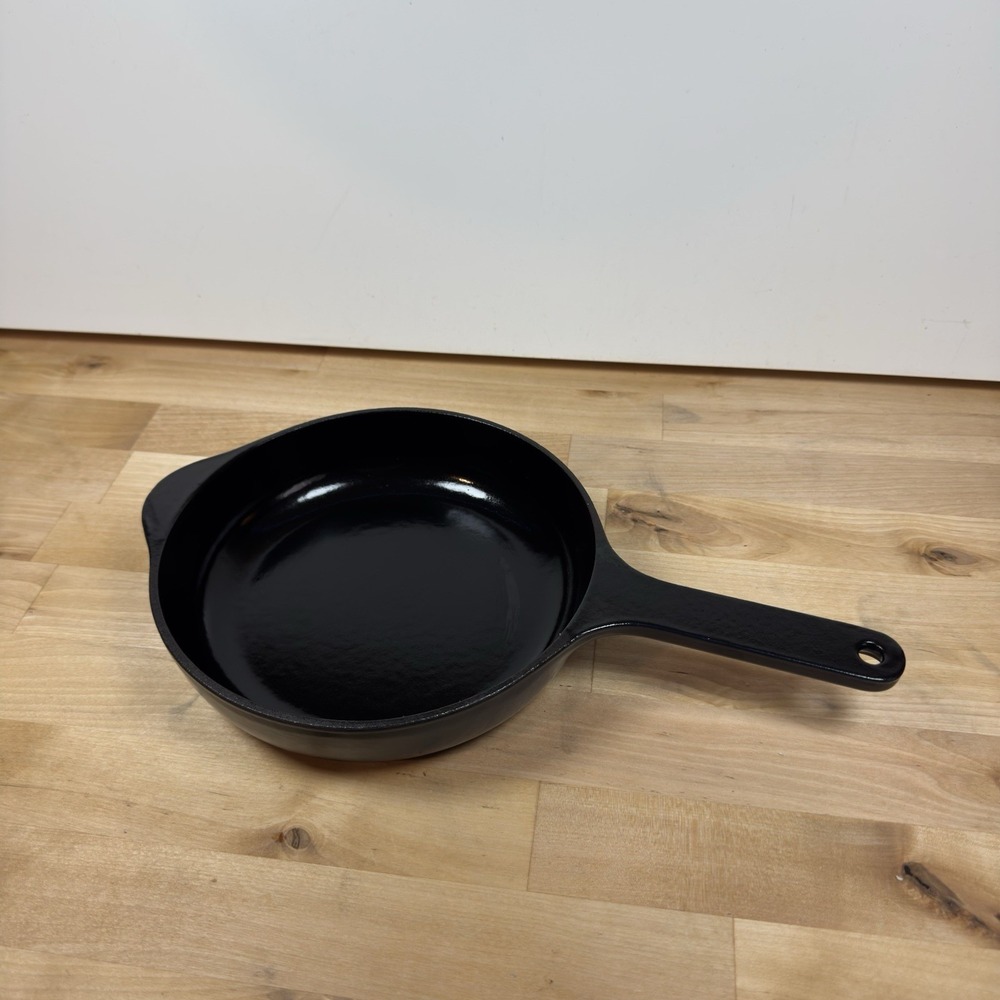 Caraway Navy Cast Iron Skillet-8" Enameled Cast Iron Pan With 3 Layer Enamel